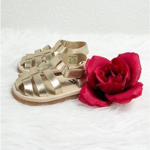 Zara Gold Sandals Size 3.5